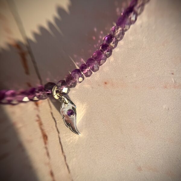 Pulsera Pluma Amatista